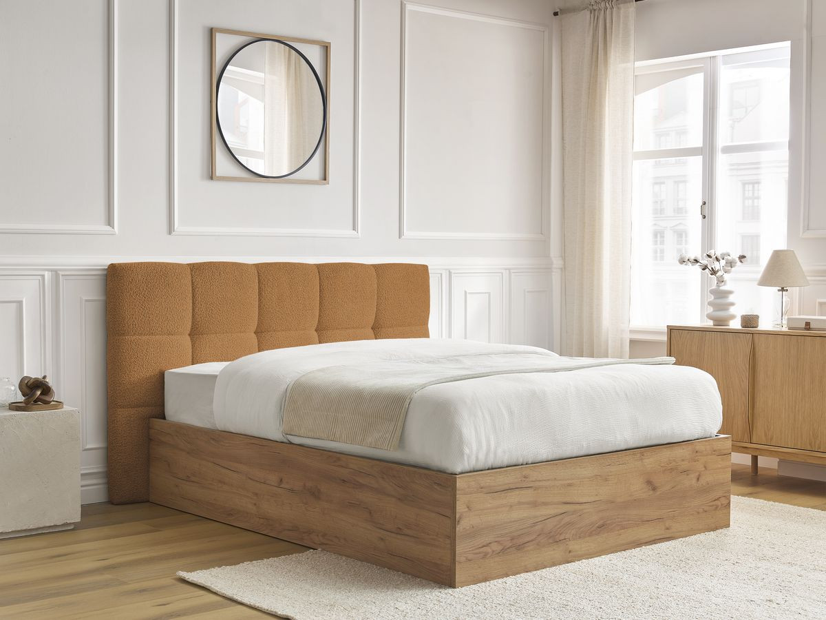 Lit coffre KUMO bouclette jaune — vue 4