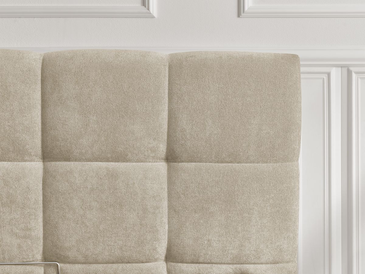 Lit coffre KUMO tissu lisse