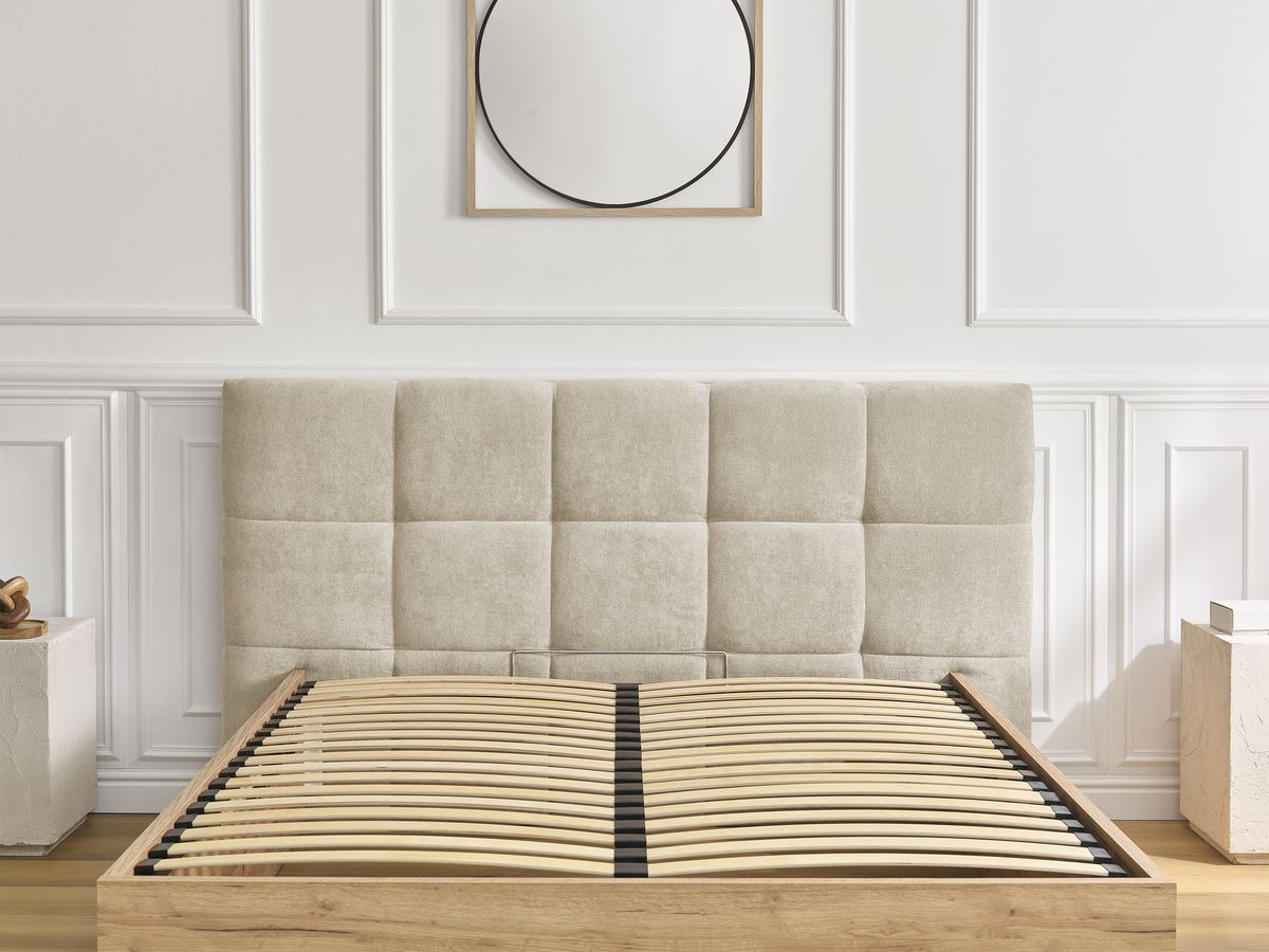 Lit coffre KUMO lisse beige — vue 6