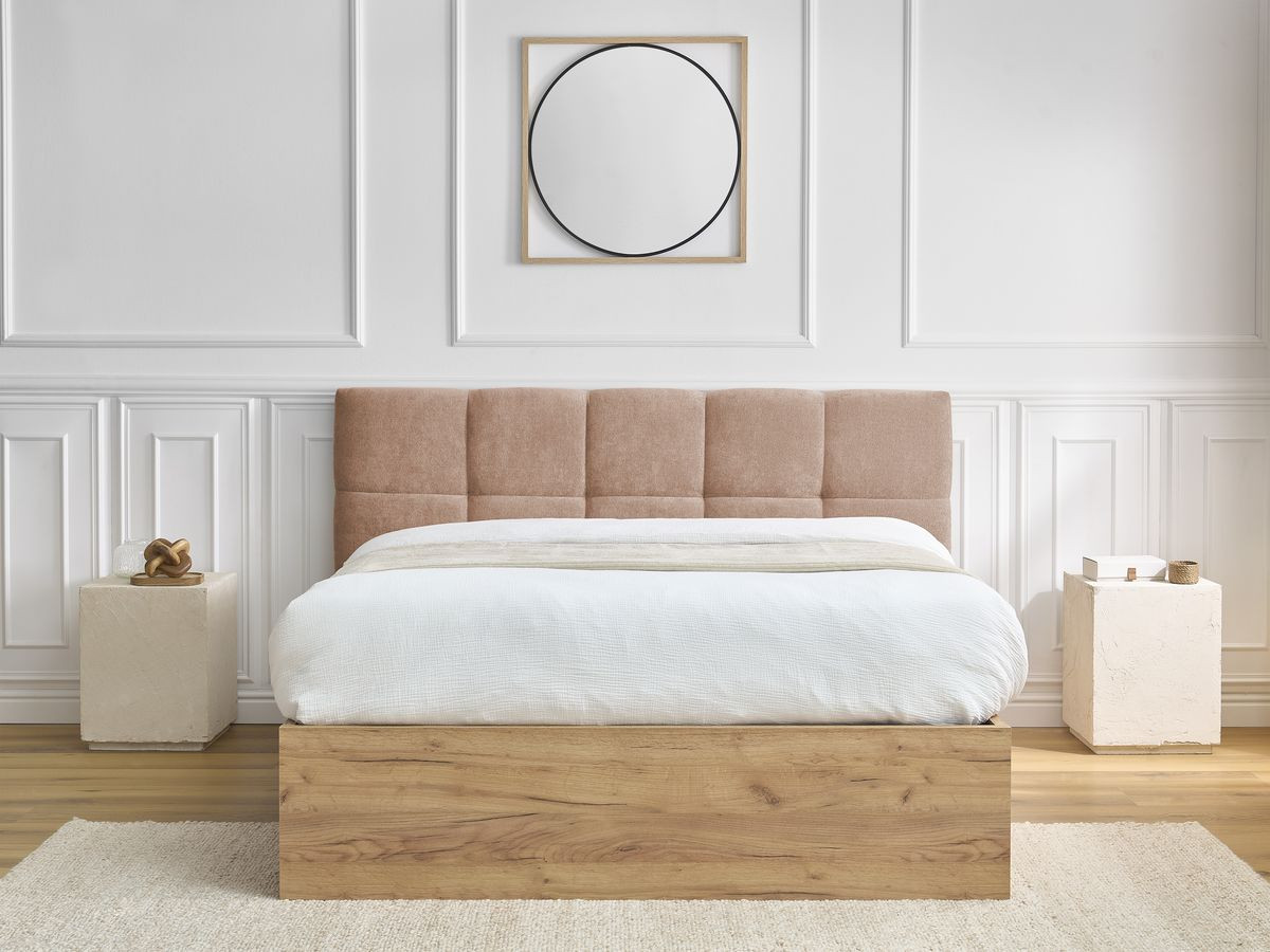 Lit coffre KUMO lisse rose — vue 6