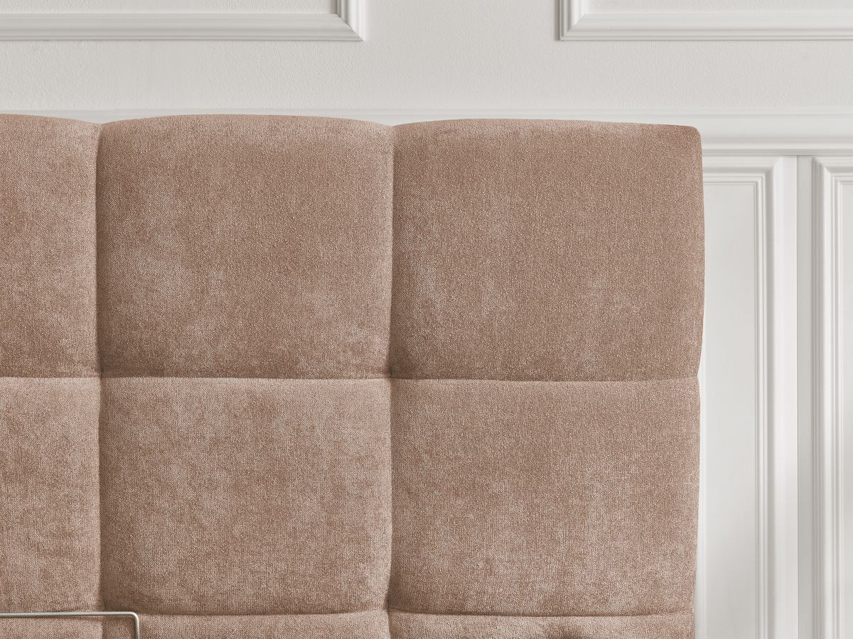 Lit coffre KUMO tissu lisse