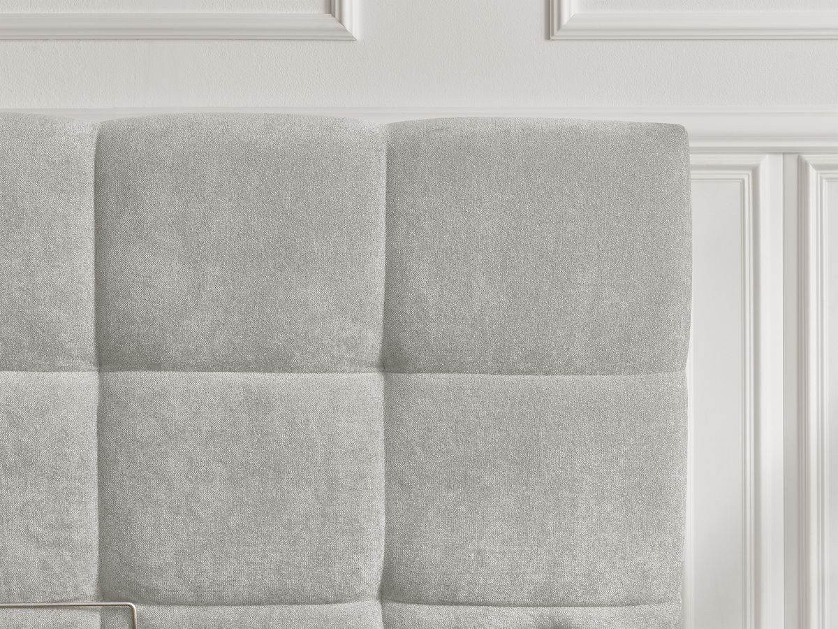 Lit coffre KUMO tissu lisse