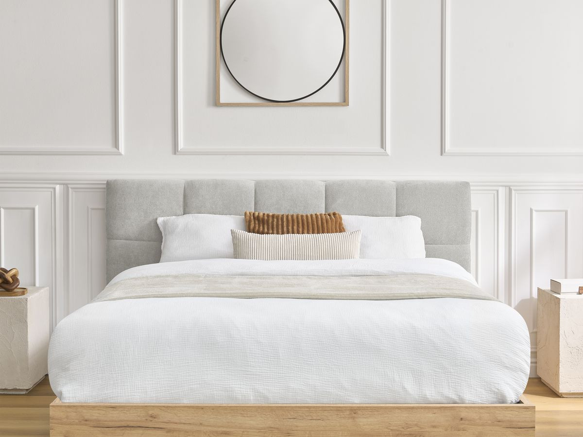 Lit coffre KUMO lisse gris — vue 4