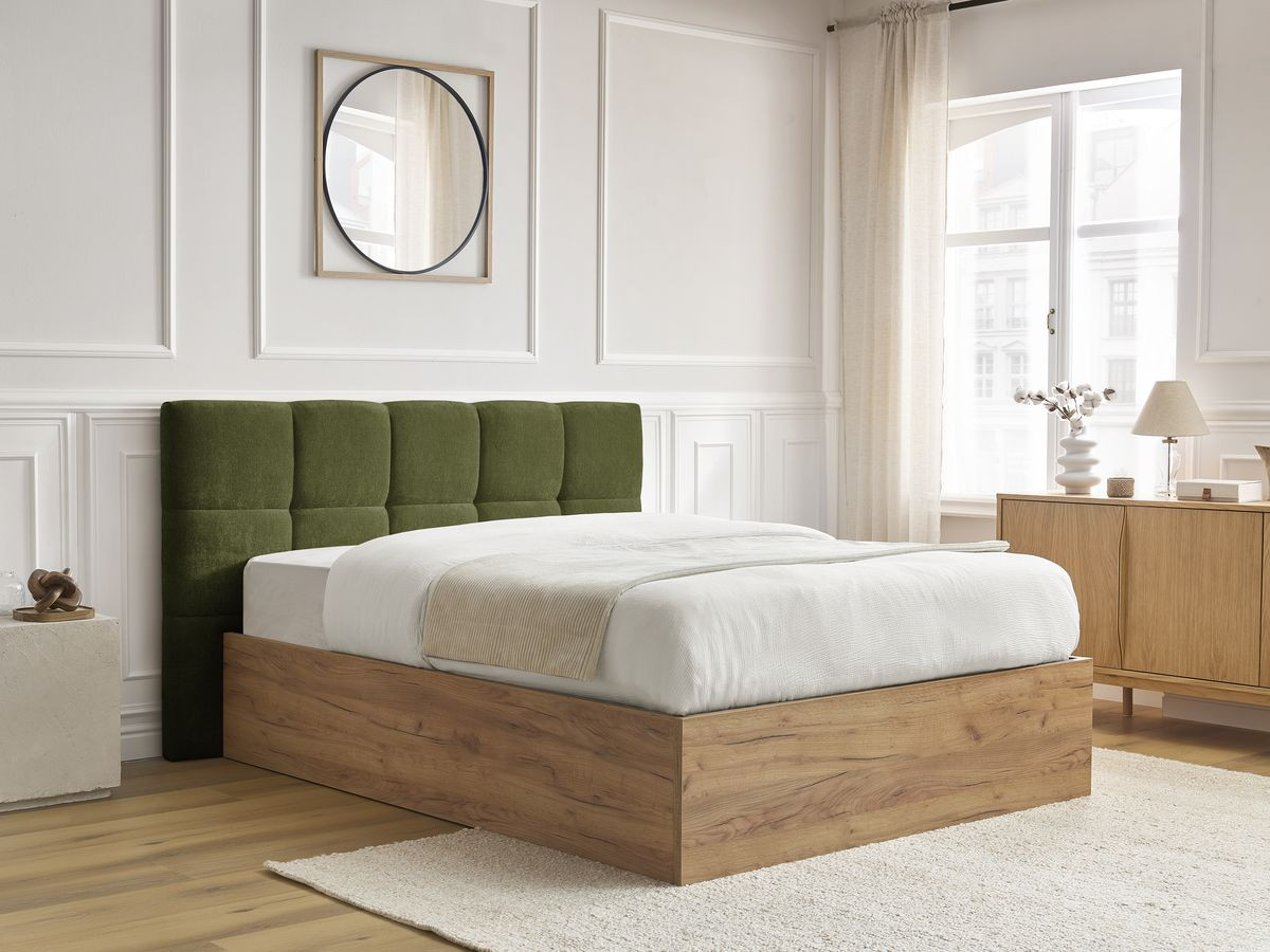 Lit coffre KUMO lisse vert — vue 5