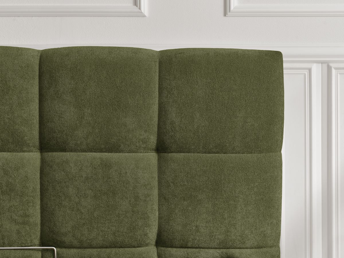 Lit coffre KUMO tissu lisse