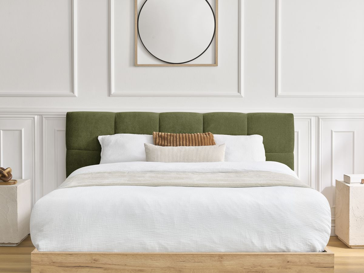 Lit coffre KUMO tissu lisse