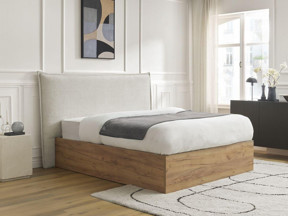 Lit coffre CHARLIE beige — vue 4