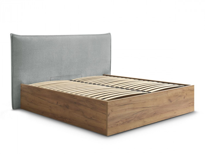 Lit coffre CHARLIE tissu cotelet