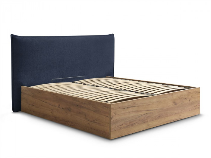 Lit coffre CHARLIE tissu cotelet