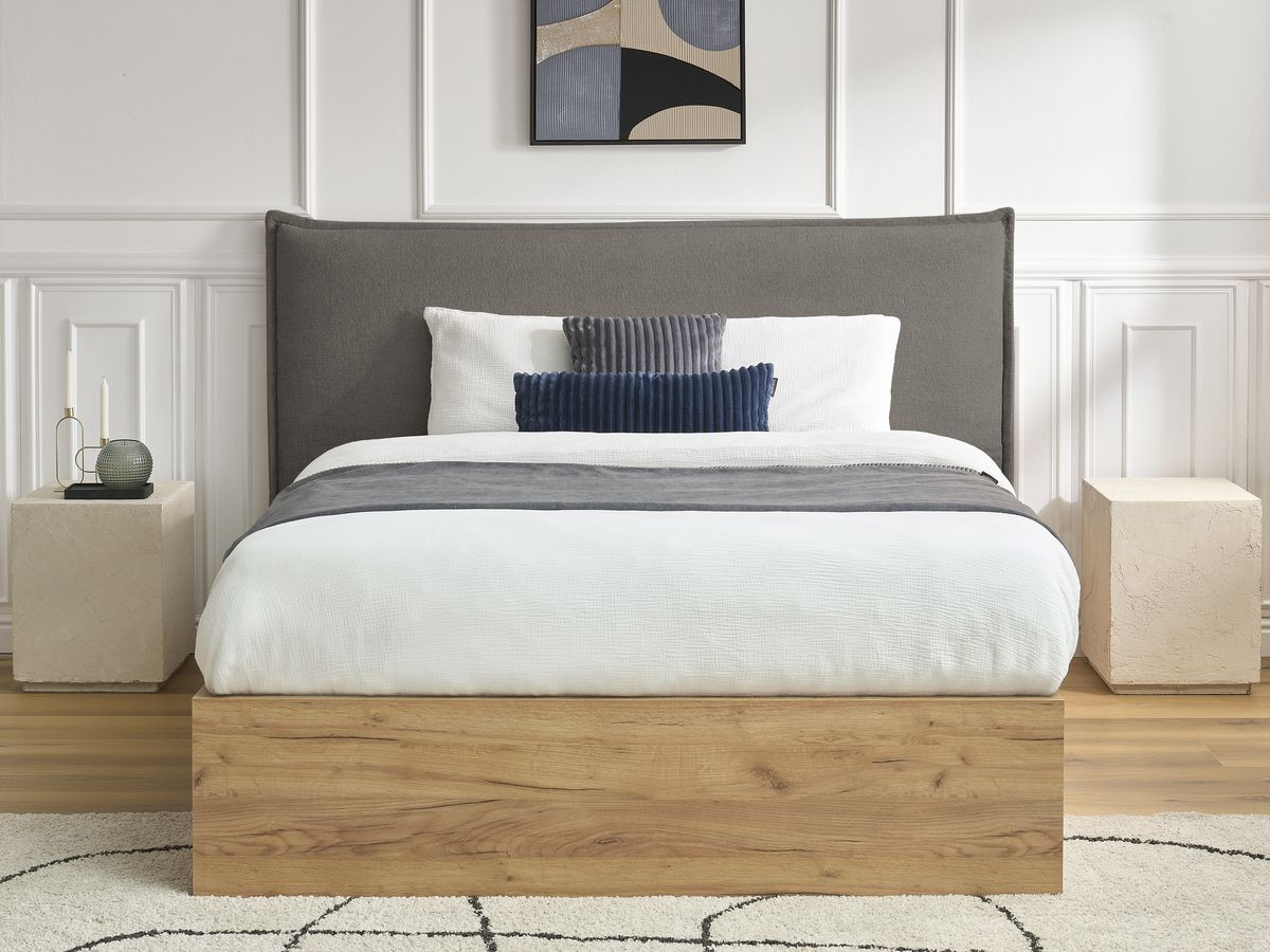 Lit coffre CHARLIE taupe — vue 4