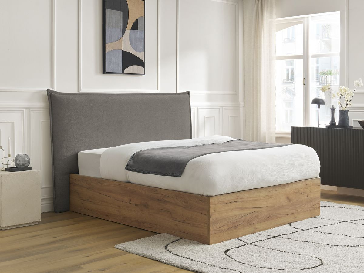 Lit coffre CHARLIE taupe