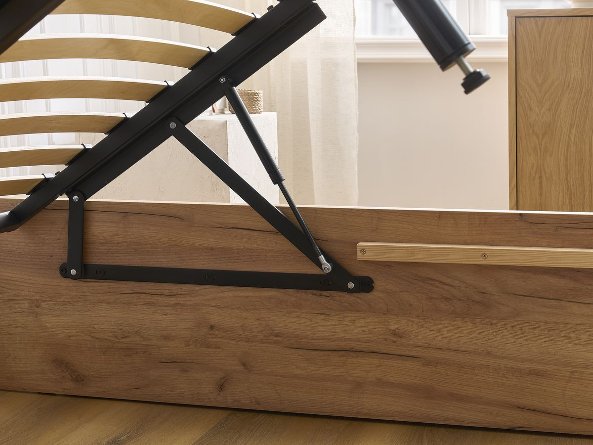 Lit coffre KUMO tissu lisse