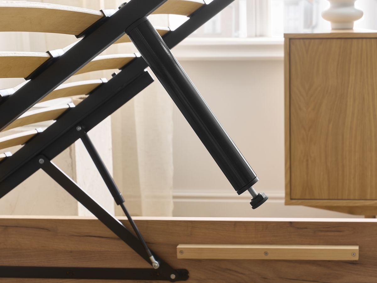Lit coffre KUMO tissu bouclette