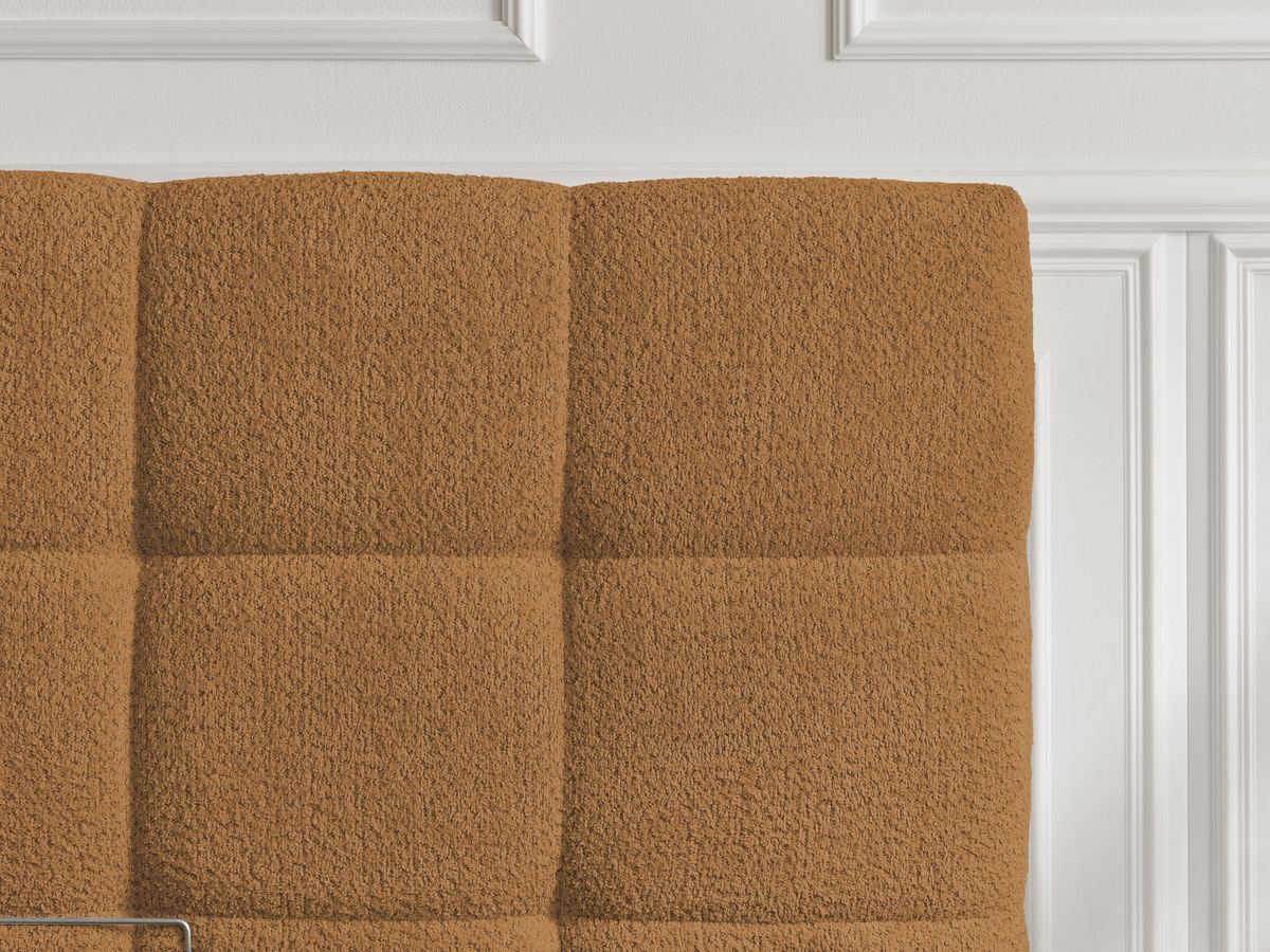Lit coffre KUMO tissu bouclette