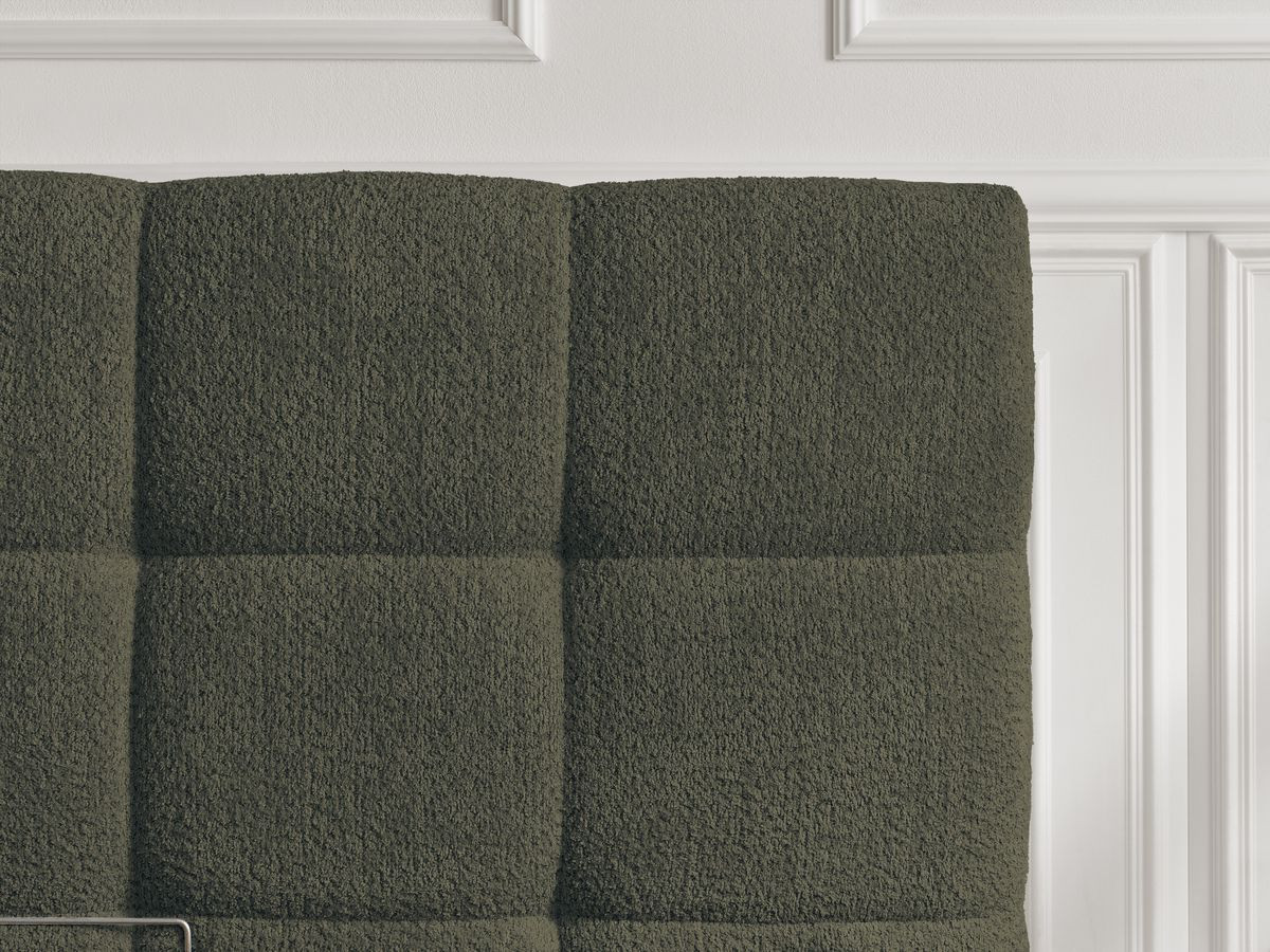 Lit coffre KUMO tissu bouclette