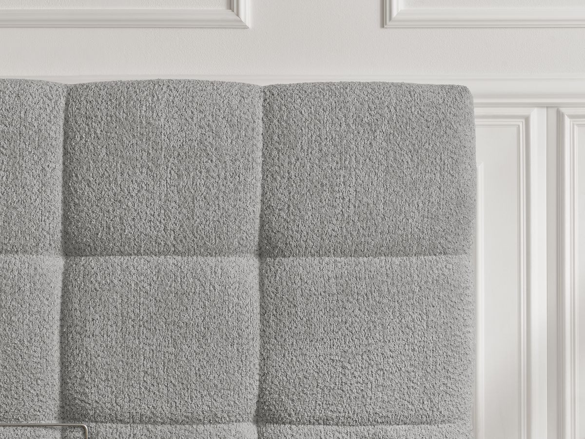 Lit coffre KUMO tissu bouclette