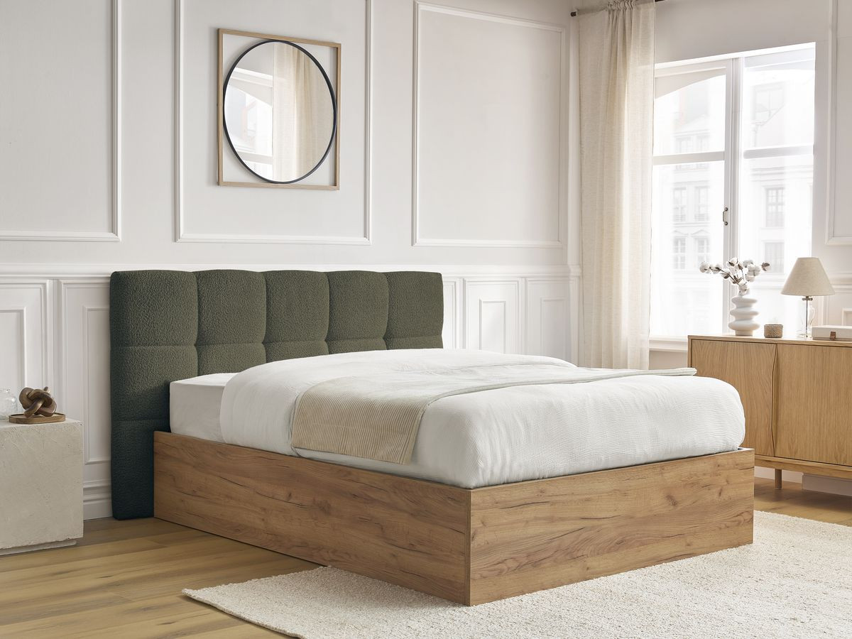 Lit coffre KUMO bouclette vert — vue 4