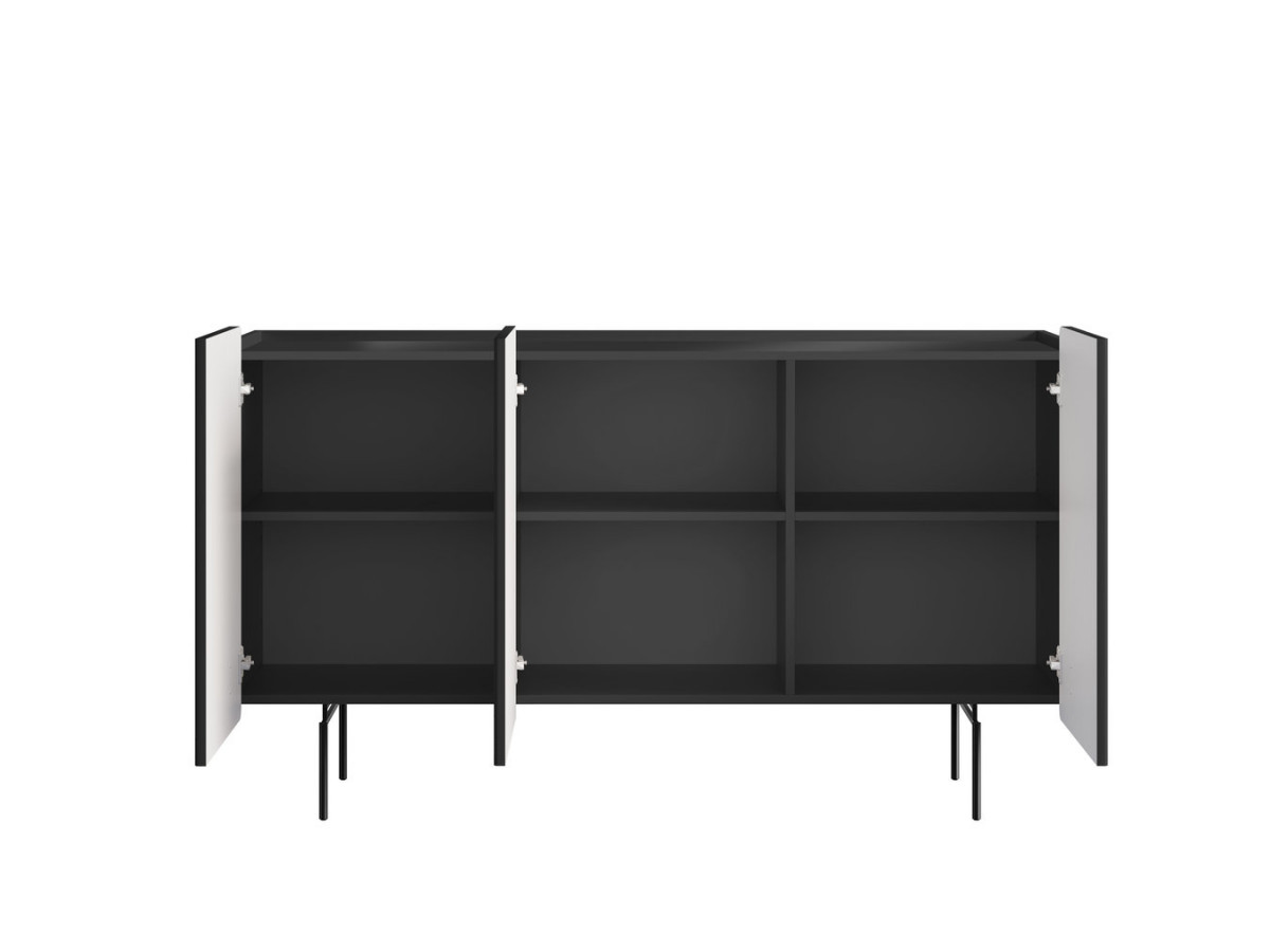 MATHILDE 3-deurs dressoir 150 cm zwarte poten