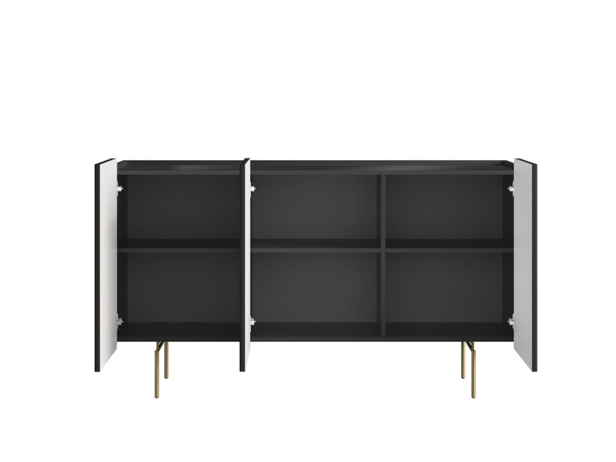 MATHILDE 3-deurs dressoir 150 cm gouden poten