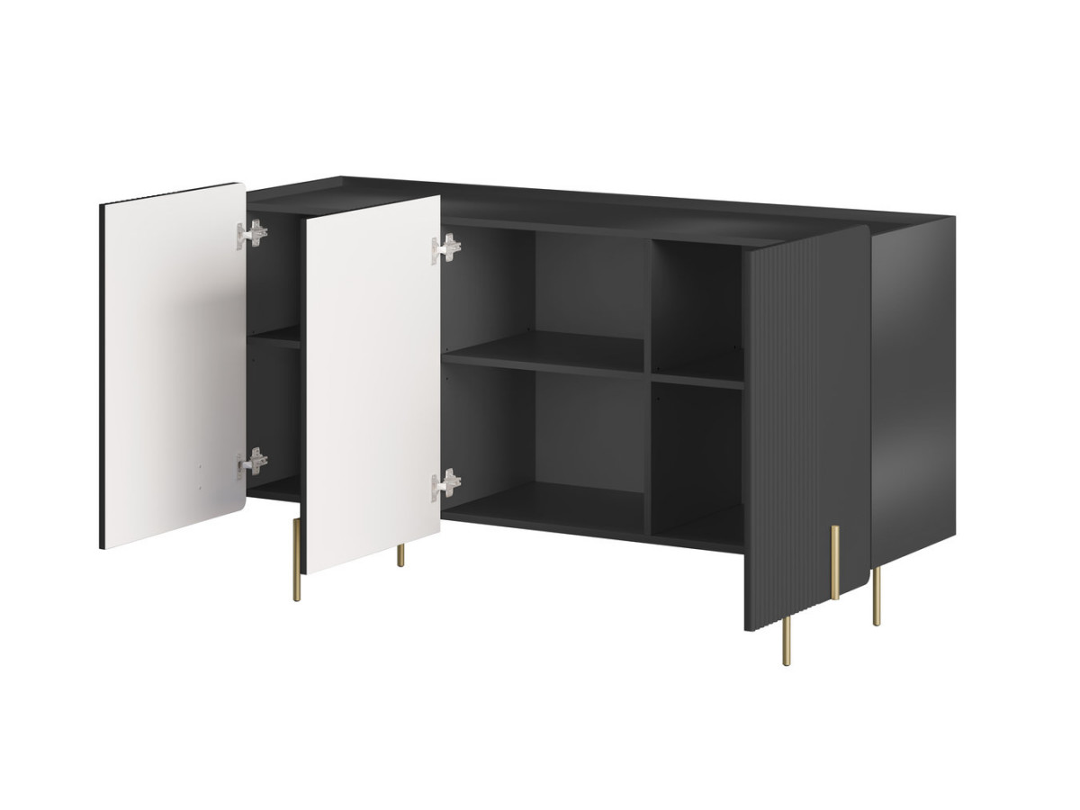 MATHILDE 3-deurs dressoir 150 cm gouden poten