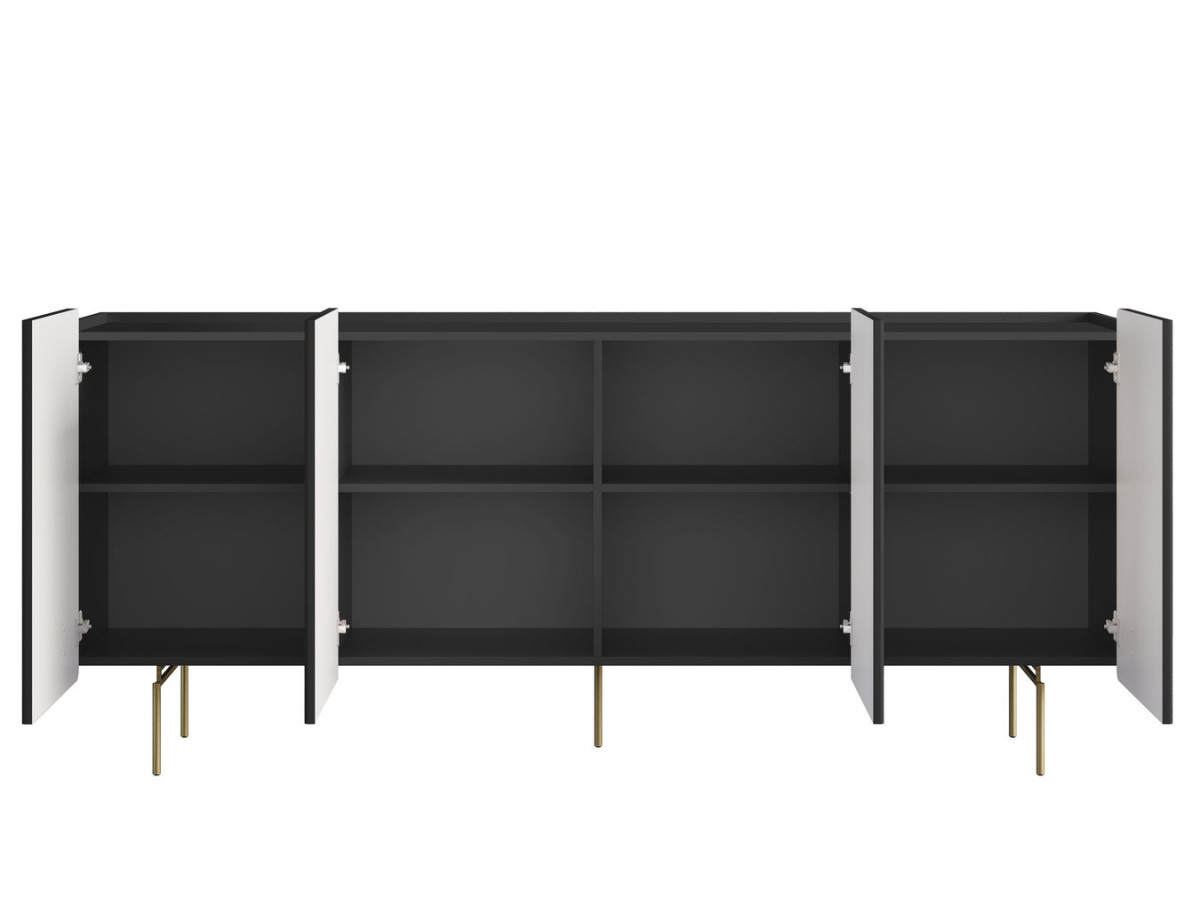 MATHILDE 4-deurs dressoir 200 cm gouden poten