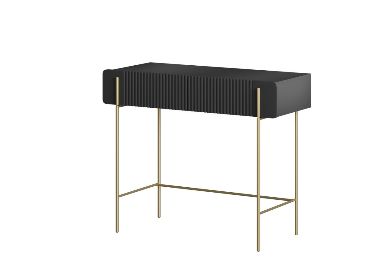MATHILDE consoletafel met 2 laden, 100 cm, gouden poten