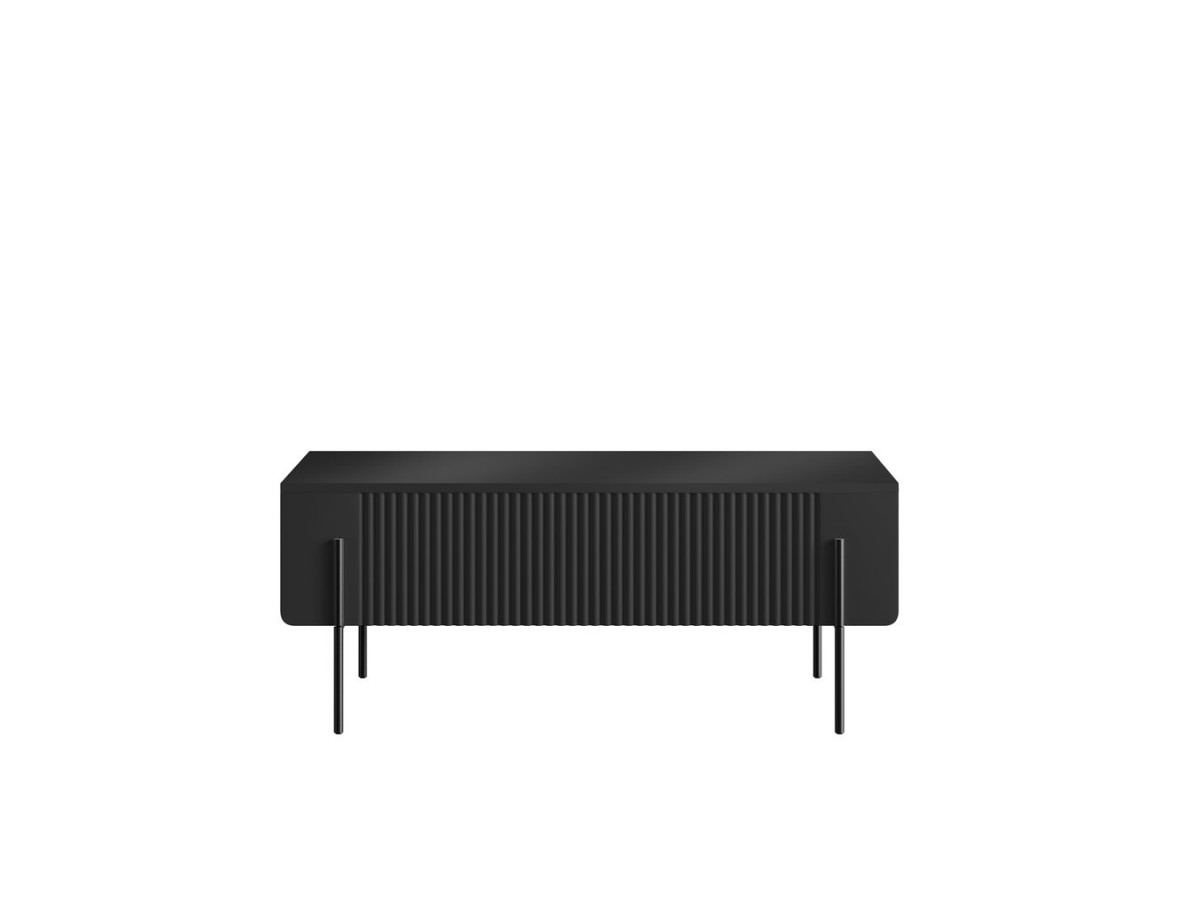 MATHILDE salontafel met 2 lades, 100 cm, zwarte poten