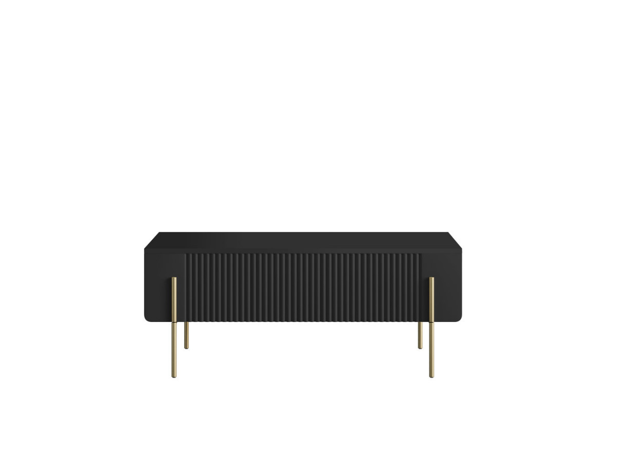 MATHILDE salontafel met 2 lades, 100 cm, gouden poten