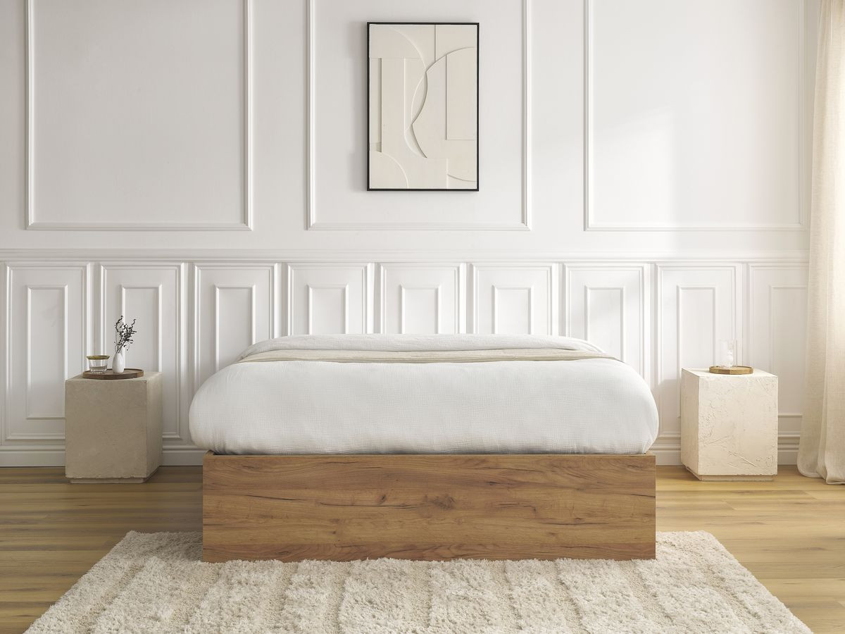 Sommier coffre NIRA rangement XL bois clair — vue 5