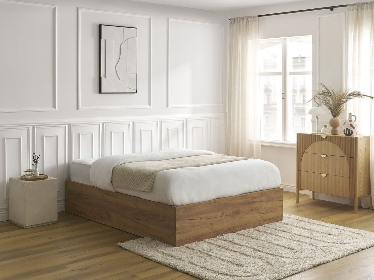 Sommier coffre NIRA rangement XL bois clair — vue 4