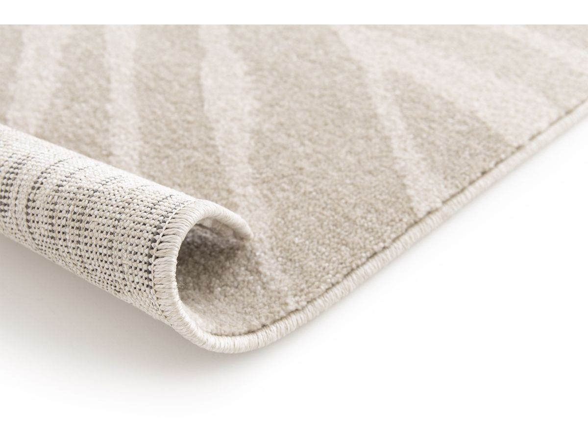 Tapis poils ras ZAYN motif abstrait beige — vue 4