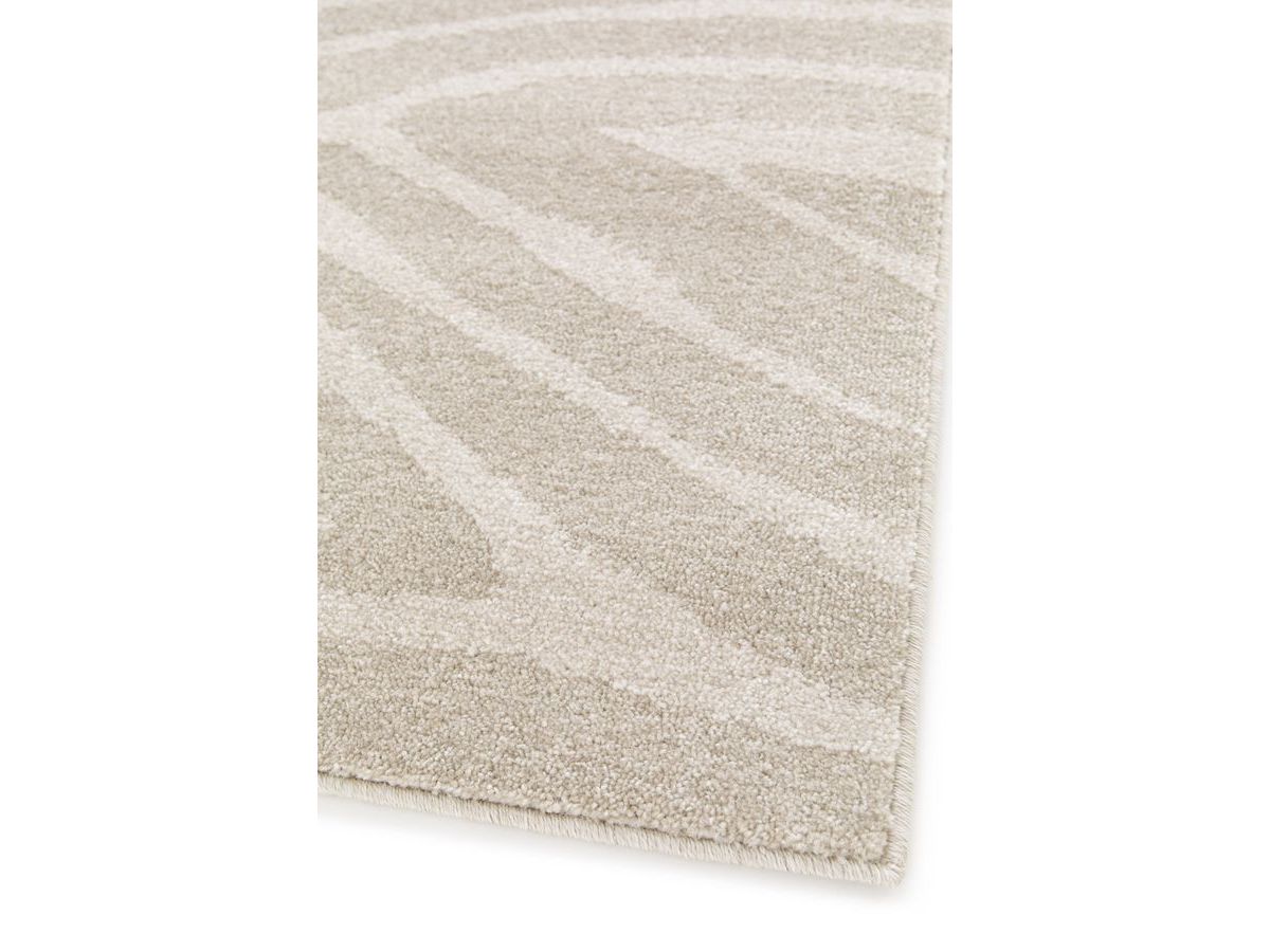 Tapis poils ras ZAYN motif abstrait beige — vue 5