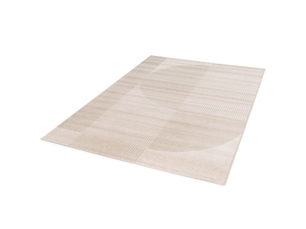 irena laagpolig vloerkleed met abstract patroon gekleurd beige