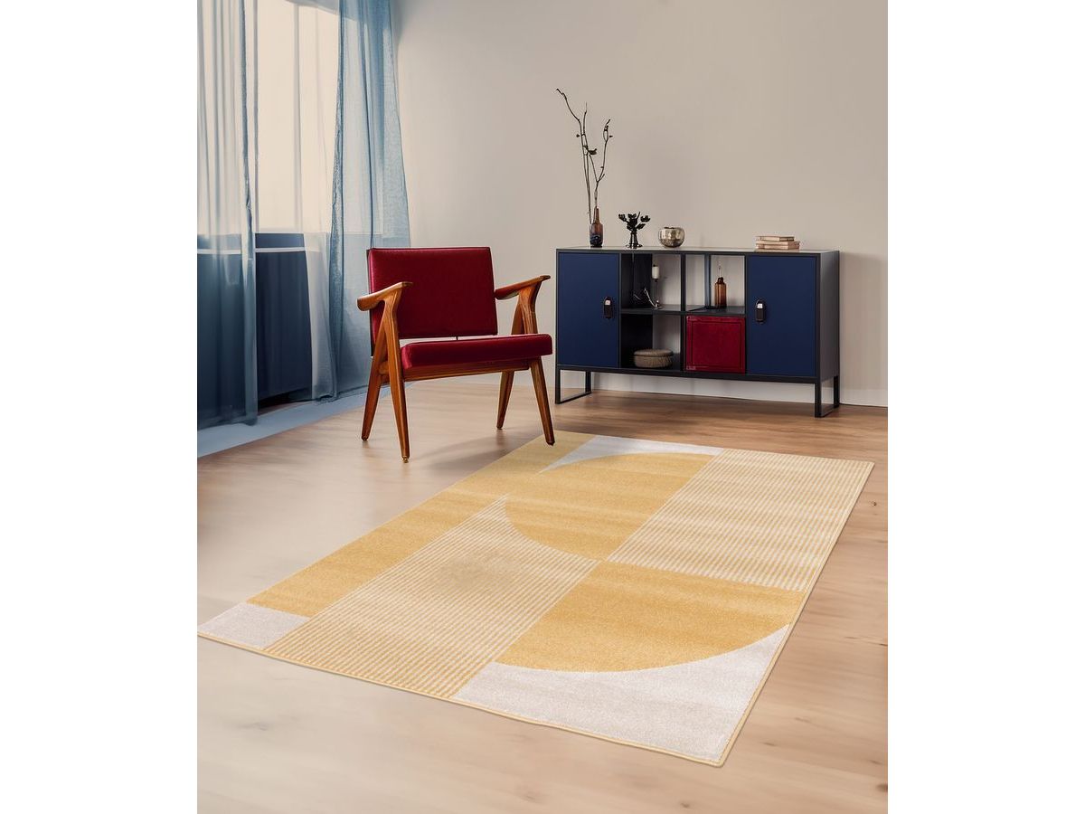 IRENA laagpolig vloerkleed met abstract patroon