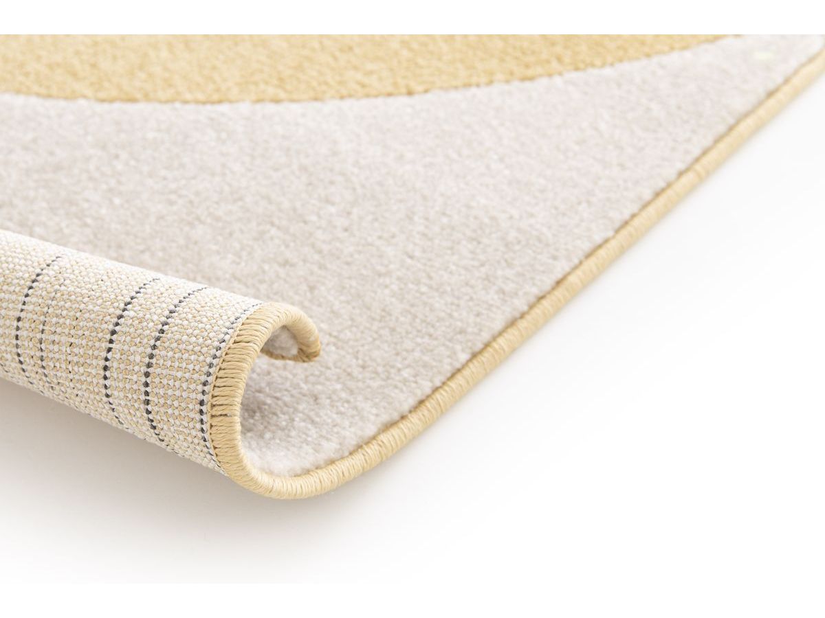 Tapis poils ras IRENA motif abstrait jaune — vue 5