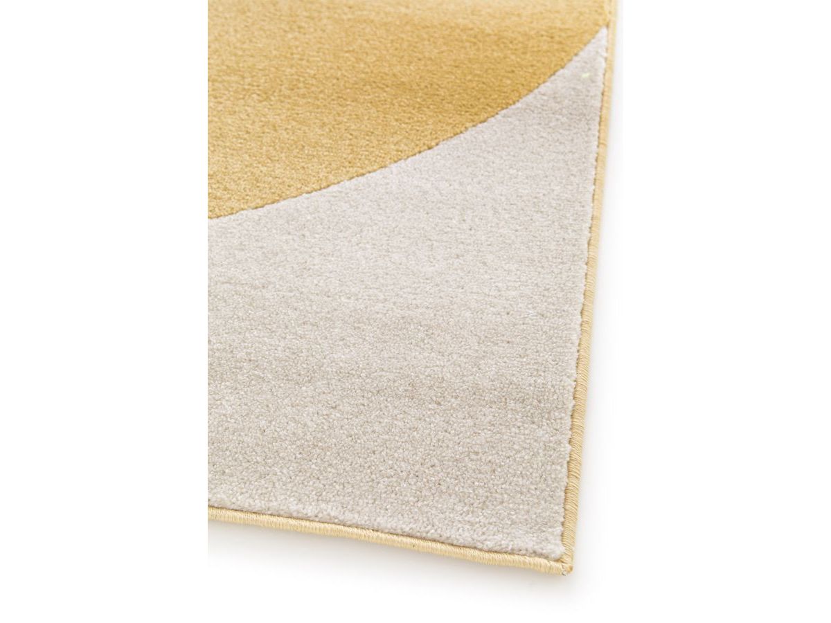 Tapis poils ras IRENA motif abstrait jaune — vue 6