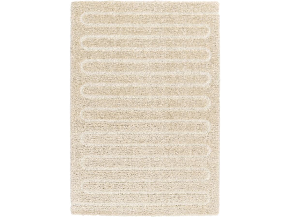 CYRELLO langpolig vloerkleed met grafisch patroon