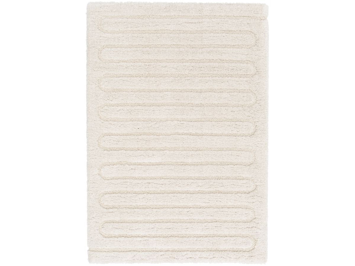 CYRELLO langpolig vloerkleed met grafisch patroon