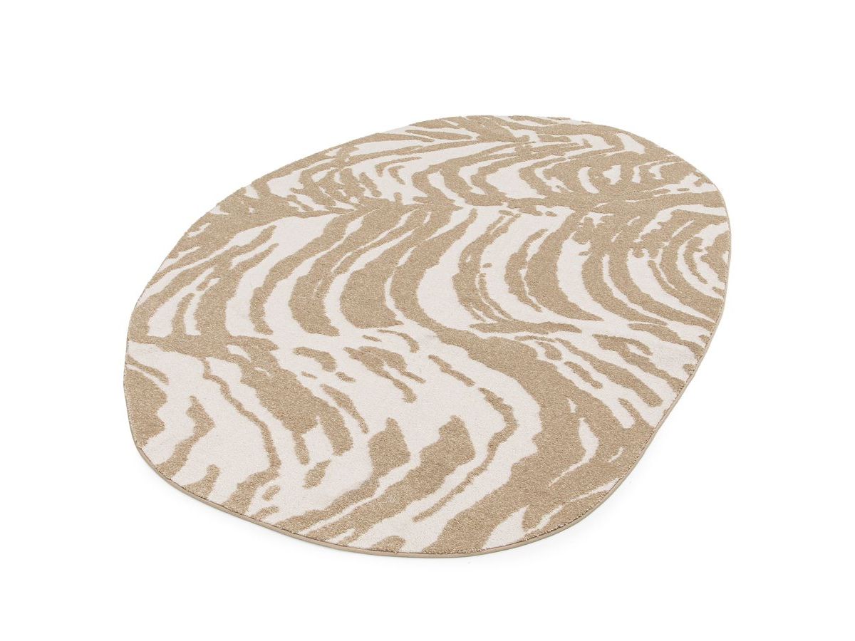 orian kortpolig vloerkleed met abstract patroon gekleurd bruin