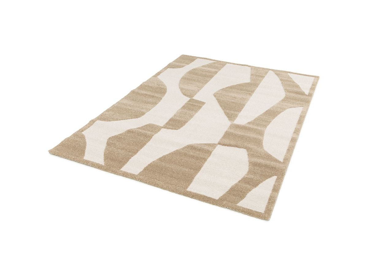 Tapis poils courts ELIOR motif abstrait marron — vue 5