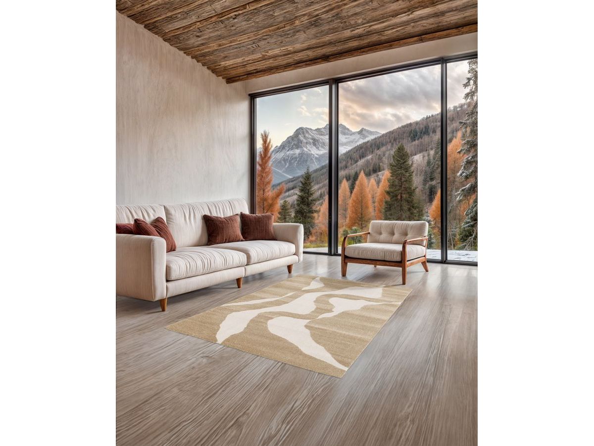 COLAS laagpolig vloerkleed met abstract patroon