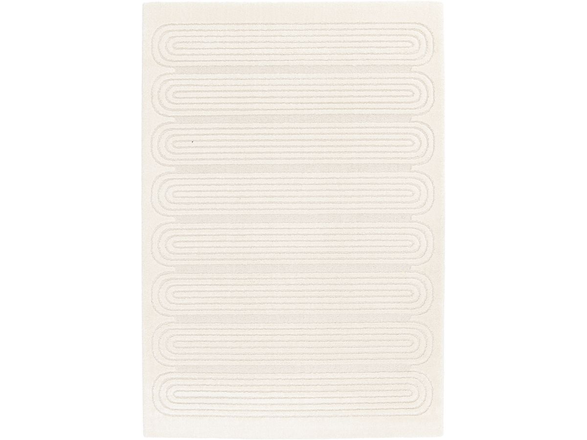 IAGO kortpolig vloerkleed met grafisch patroon