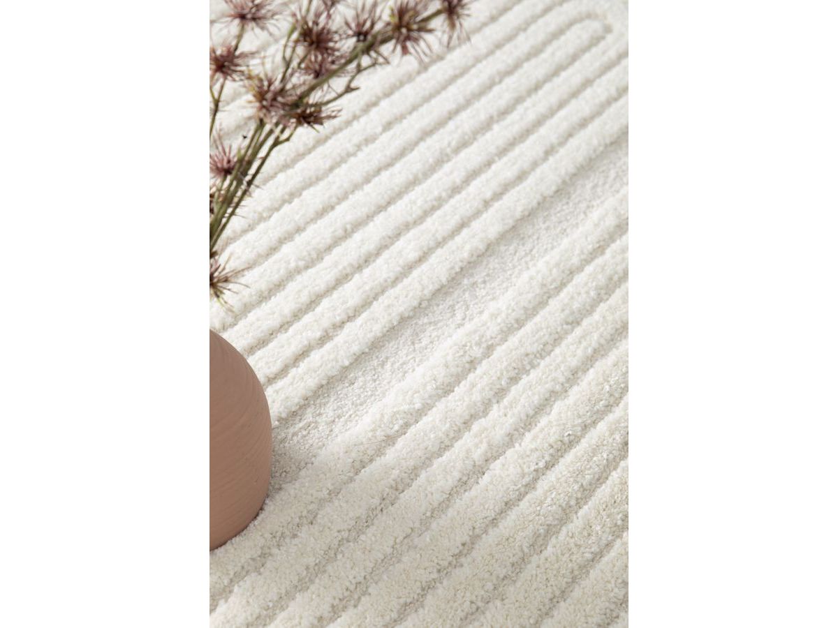 IAGO kortpolig vloerkleed met grafisch patroon