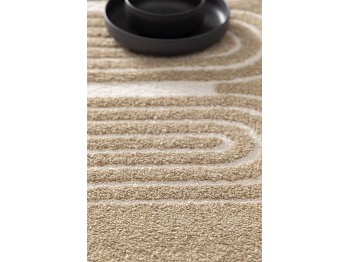 IAGO kortpolig vloerkleed met grafisch patroon