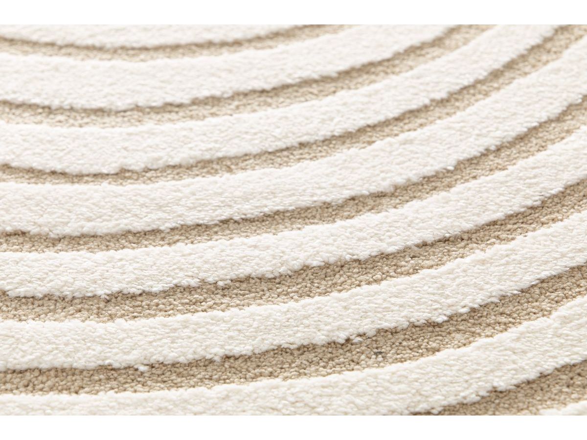 Tapis poils courts BRIAC motif géométrique marron — vue 6