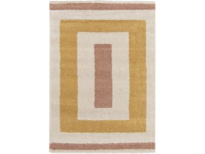 Tapis poils longs LOAN motif graphique