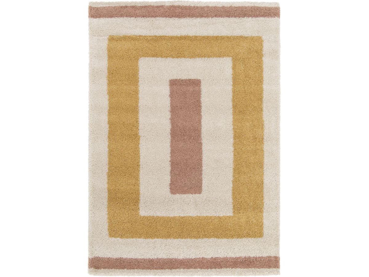 LOAN langpolig vloerkleed met grafisch patroon