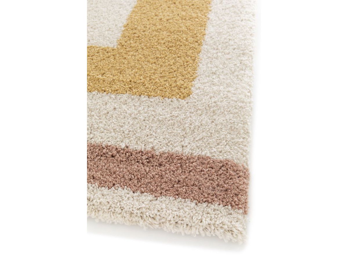 Tapis poils longs LOAN motif graphique