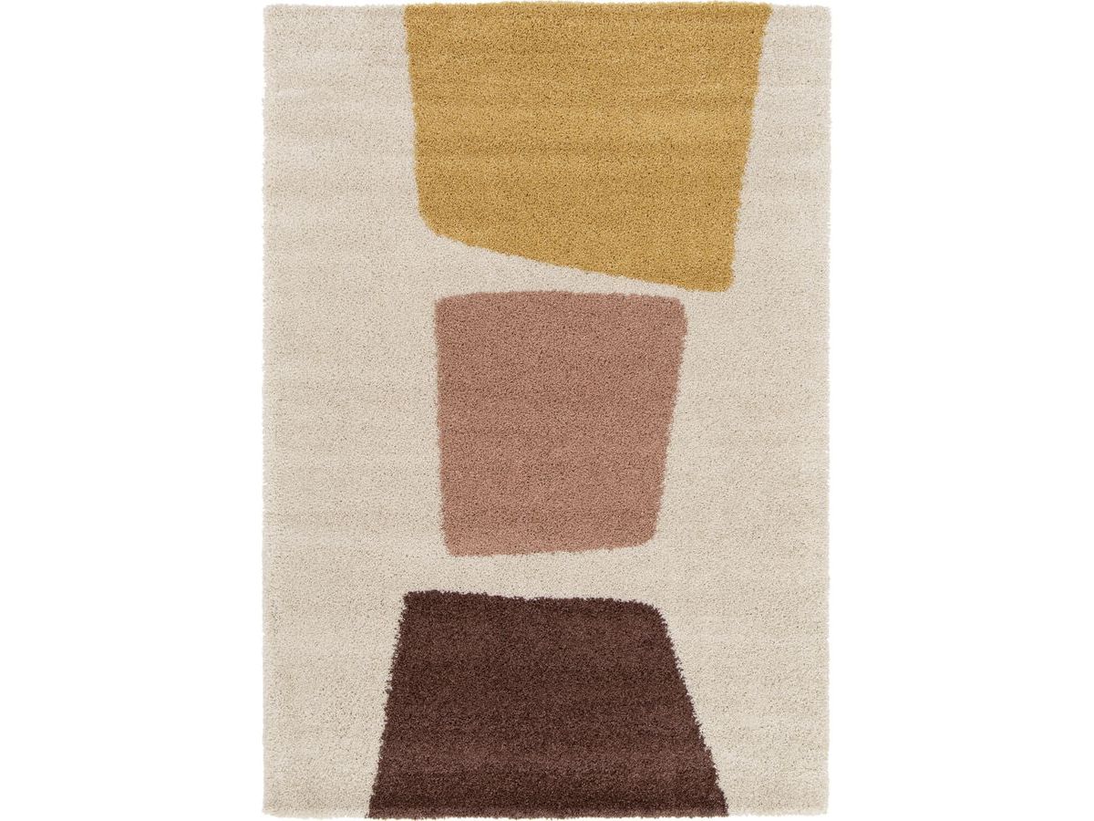 LEANDRE langpolig vloerkleed met geometrisch patroon