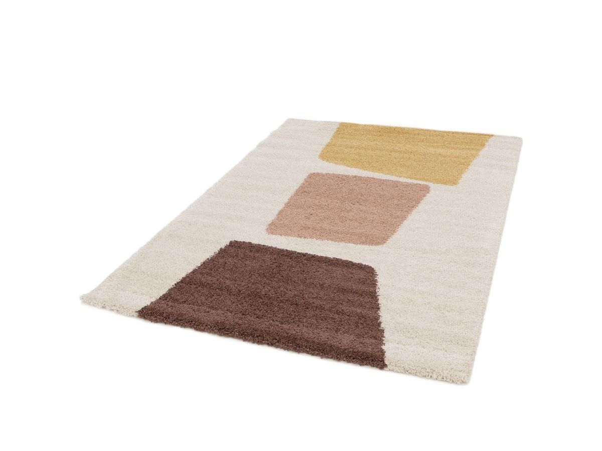 LEANDRE langpolig vloerkleed met geometrisch patroon